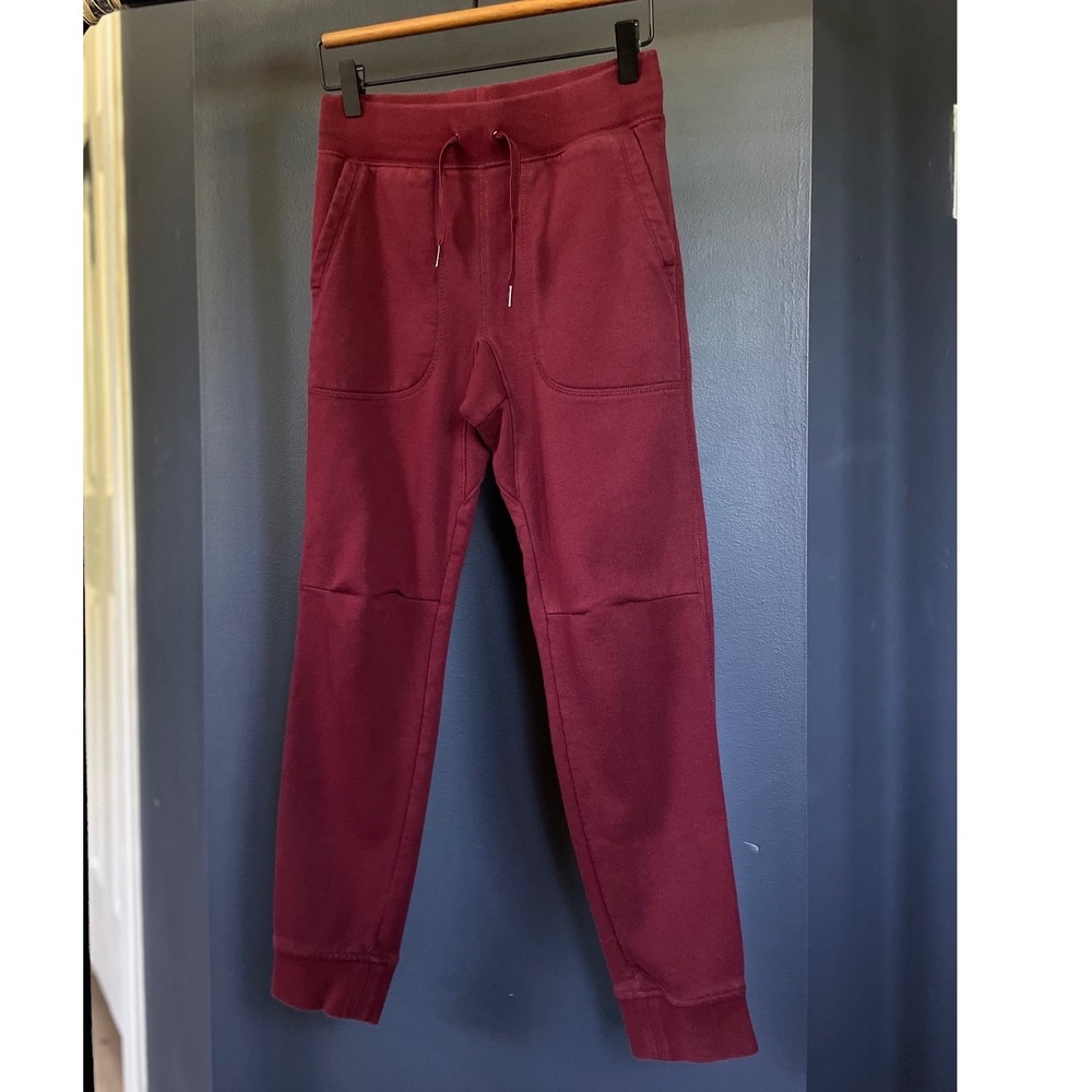 Gap Kids Cotton Knit Burgundy Joggers Boy's XL (14)